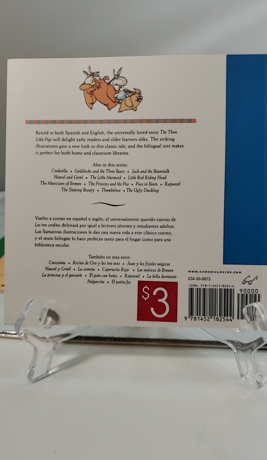 Three Little Pigs,Jack And The Beanstalk,The Ugly Ducklings, Bilingual Books.
