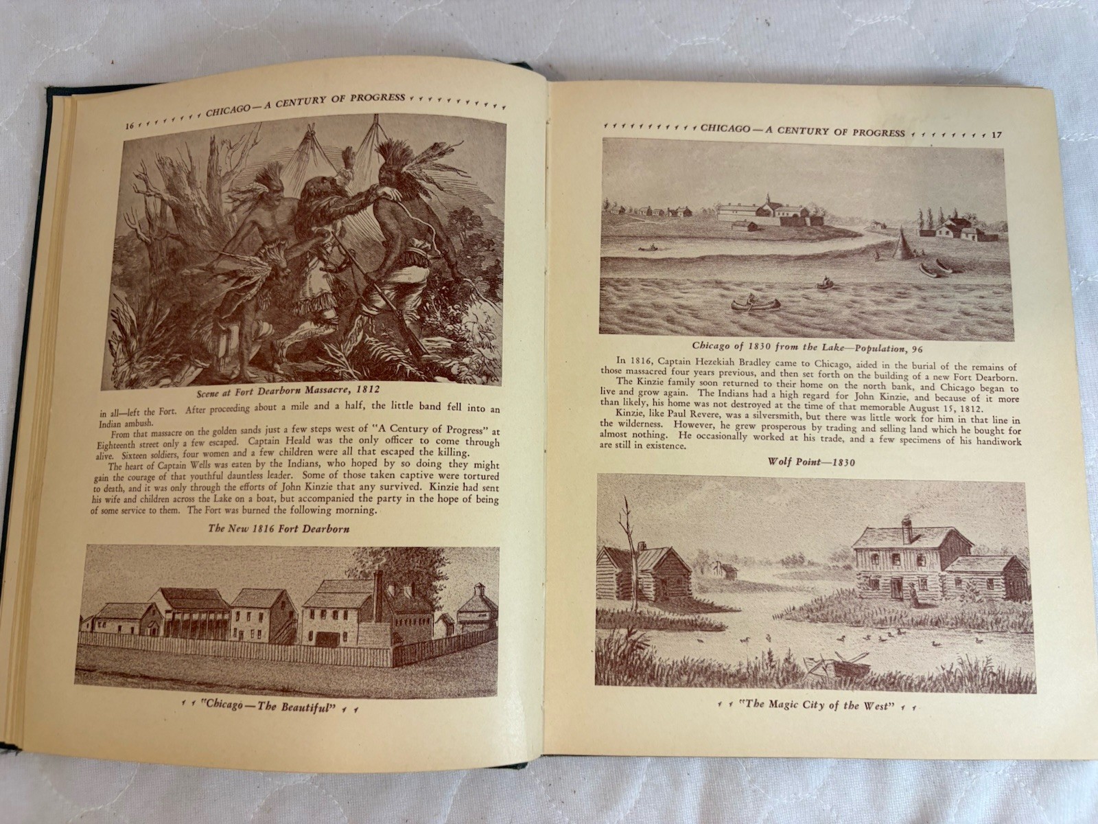 Chicago: A Century of Progress , 1833-1933 Hardcover Chicago Worlds Fair