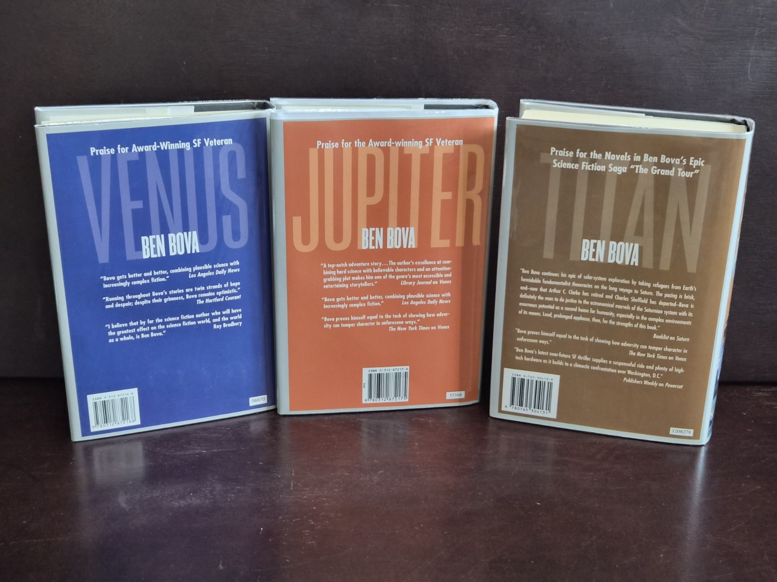 ​Ben Bova GRAND TOUR 3-Book Set VENUS TITAN JUPITER 2000-2006 BCE HCDJ VG+