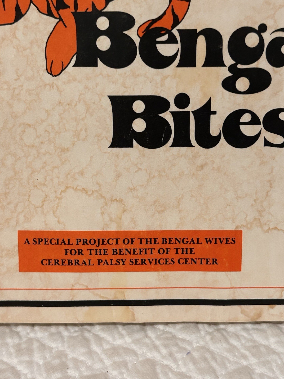 1984 Bengal Bites Cincinnati Bengals Wives’ Cookbook Spiral Bound 127 Pages