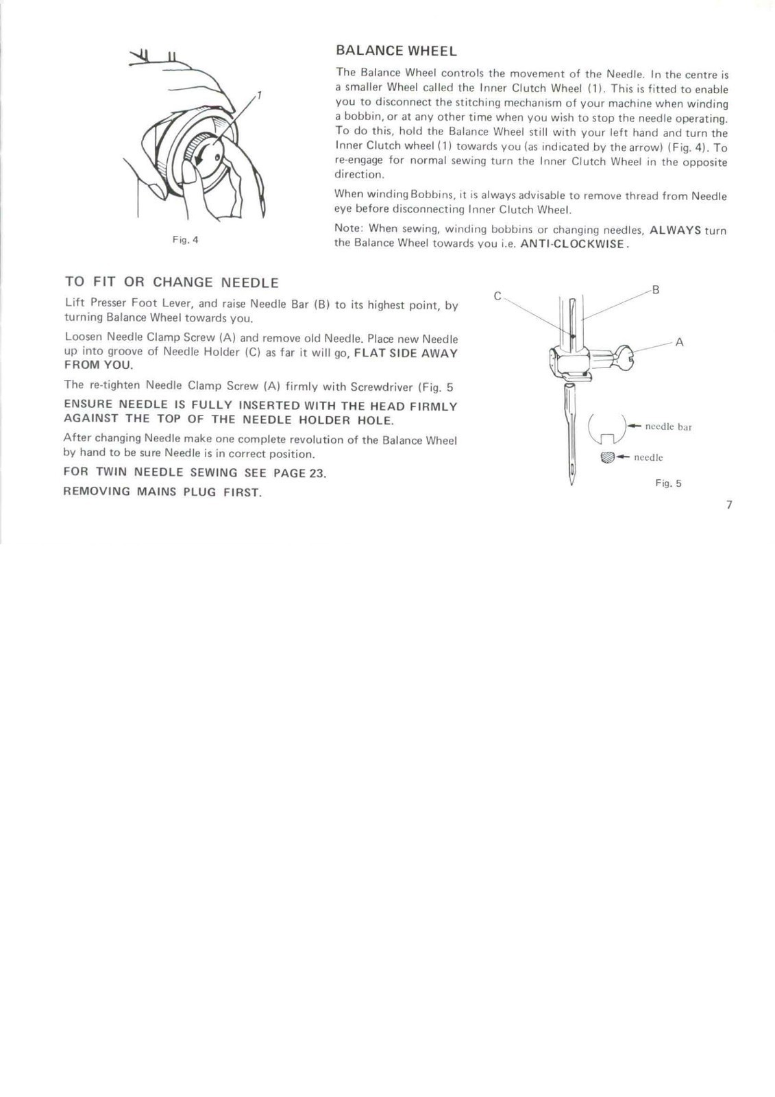 ALFA 1050 Automatic Free-Arm Sewing Machine Instruction Manual – WIRE BINDING