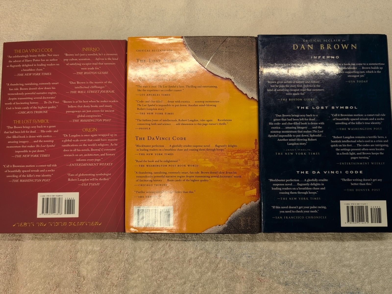9 Vols!! ROBERT LANGDON SERIES by Dan Brown ~ Da Vinci Code & More ~ 9 Vols!!