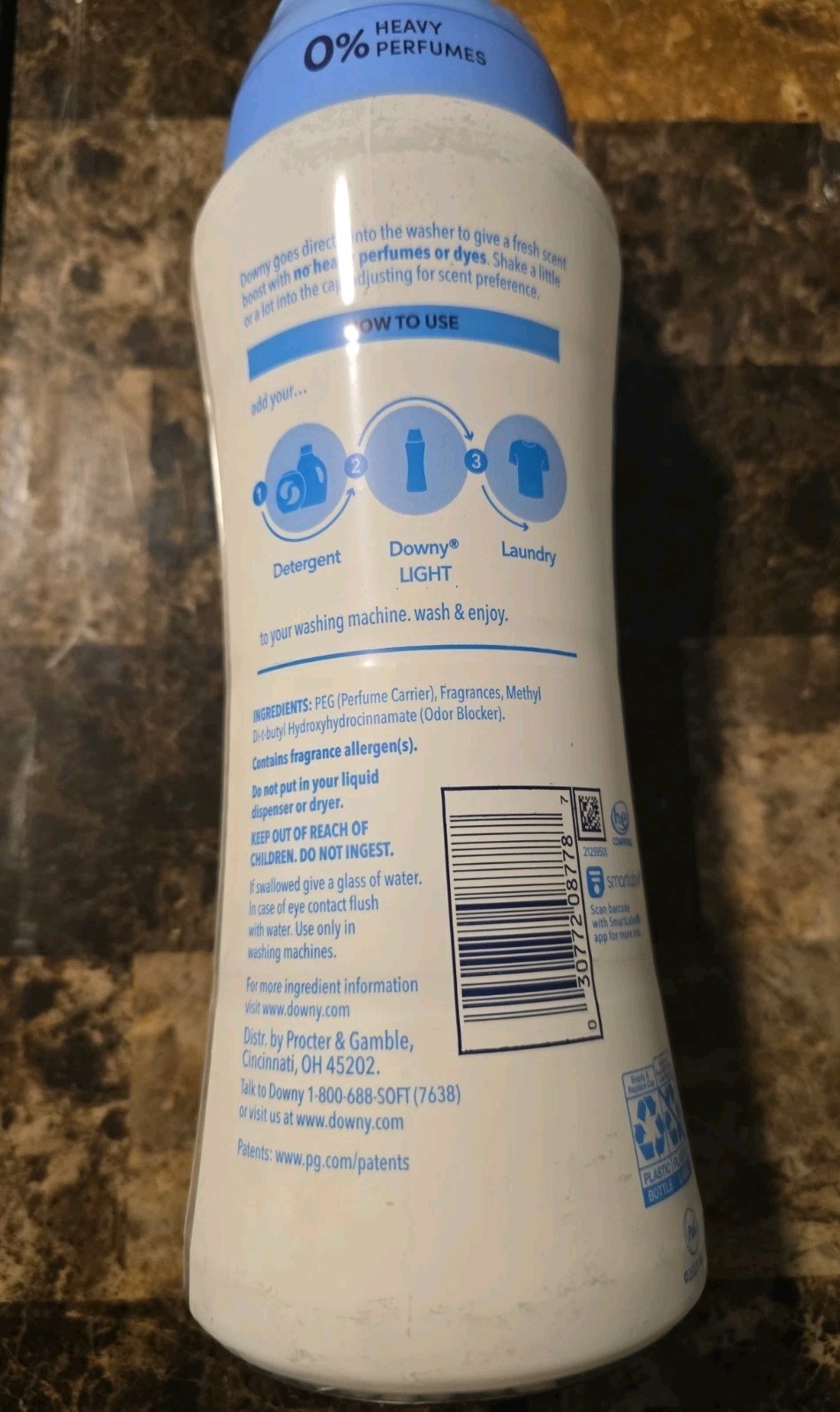 Downy Light Laundry Scent Booster Beads Ocean Mist, 18.2 oz (C054)
