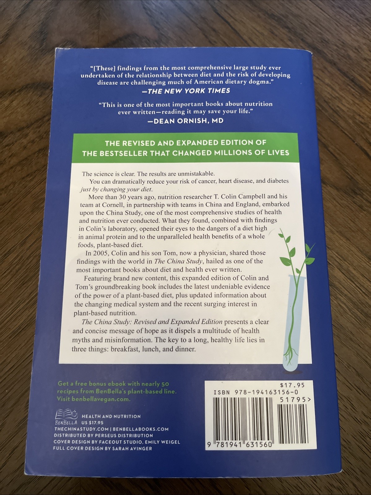 The China Study: Revised and Expanded Edition: The Most Comprehensiv – VERY GOOD