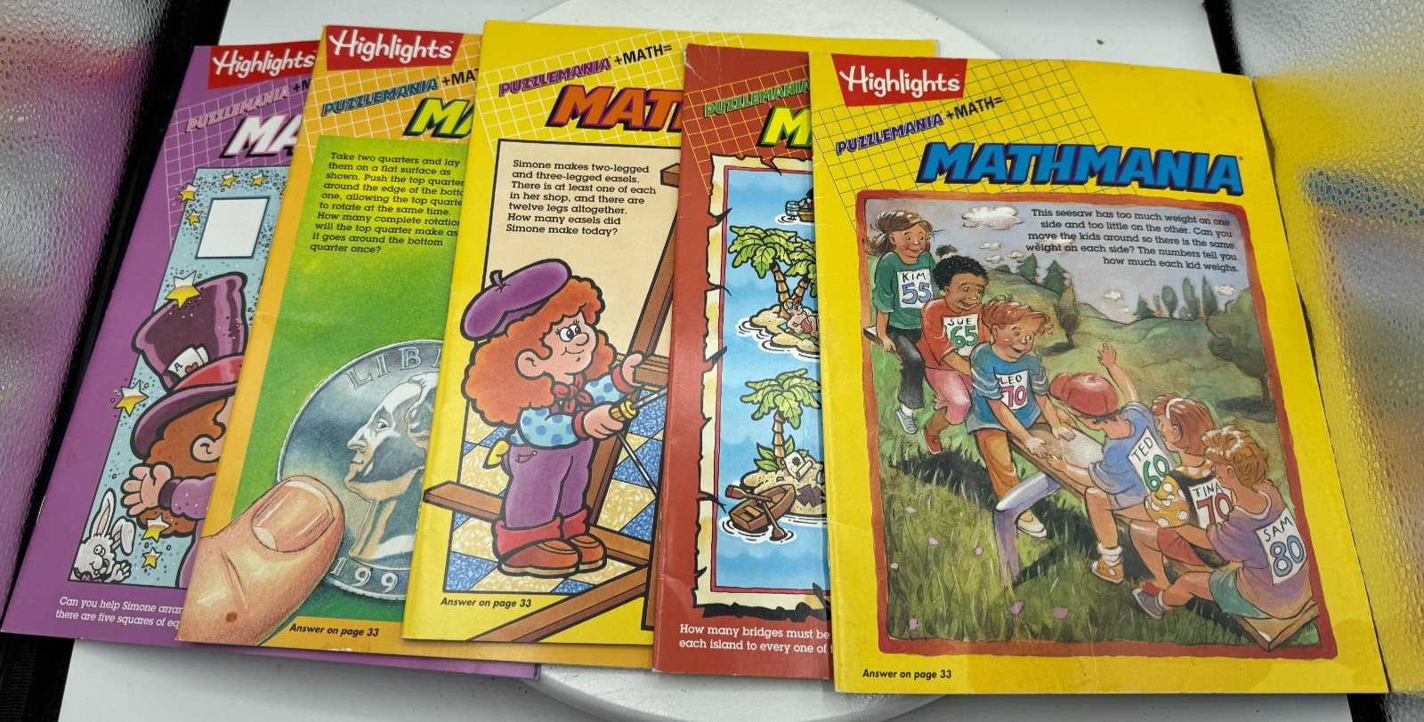 Highlights Mathmania Vintage early 1990+ Lot 37 Activity Book Homeschool