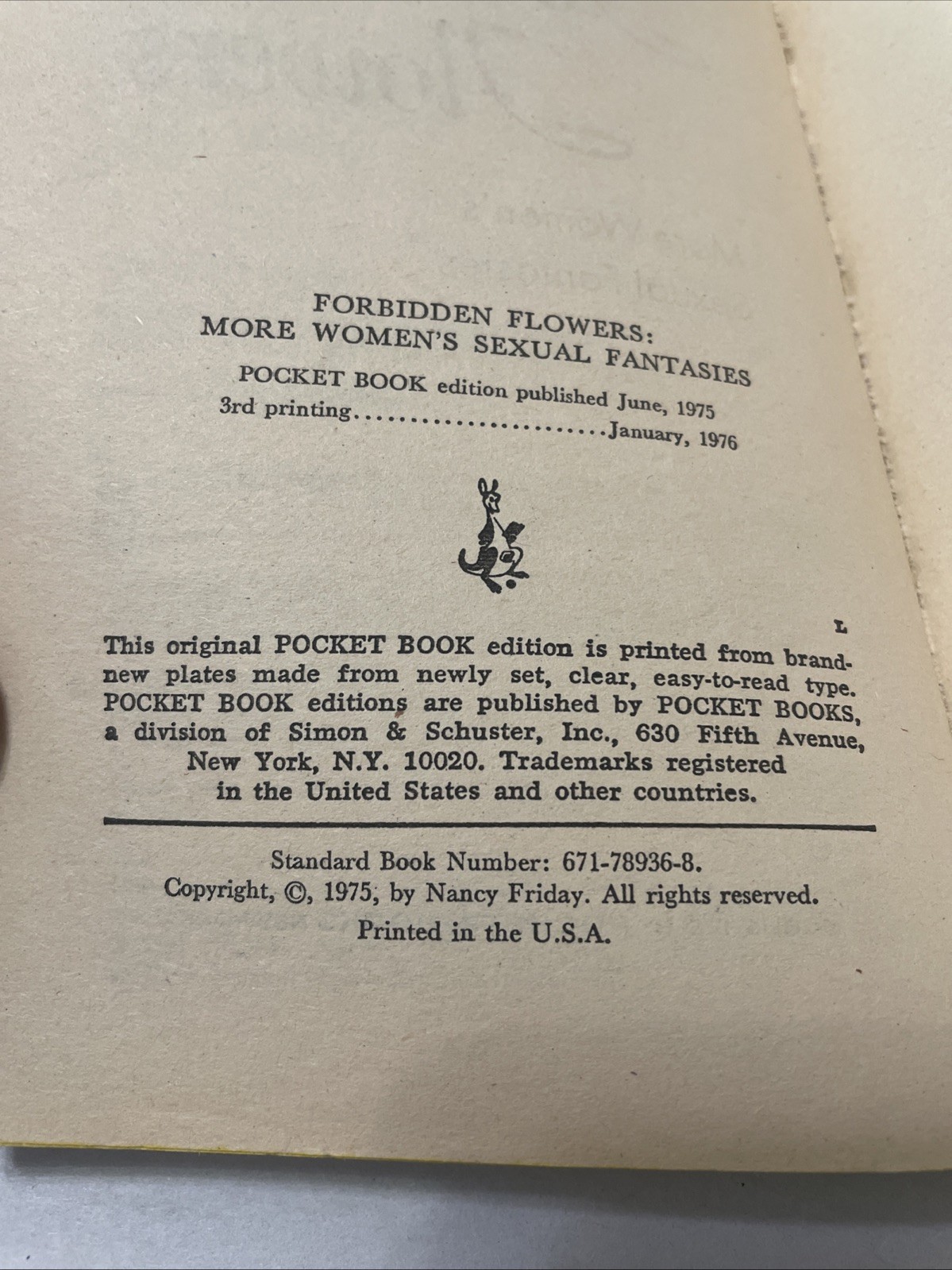 More Women’s Sexual Fantasies – Forbidden Flowers – Nancy Friday – 1976