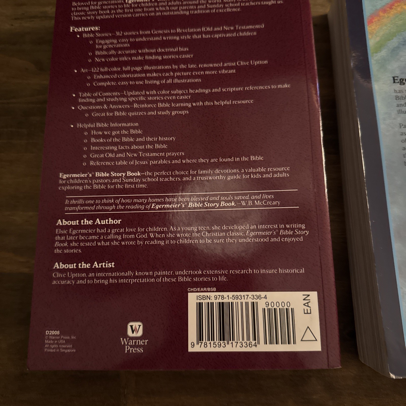 Set Of 2 Egermeier’s Bible Story Book – Paperback By Elsie Egermeier – VERY GOOD
