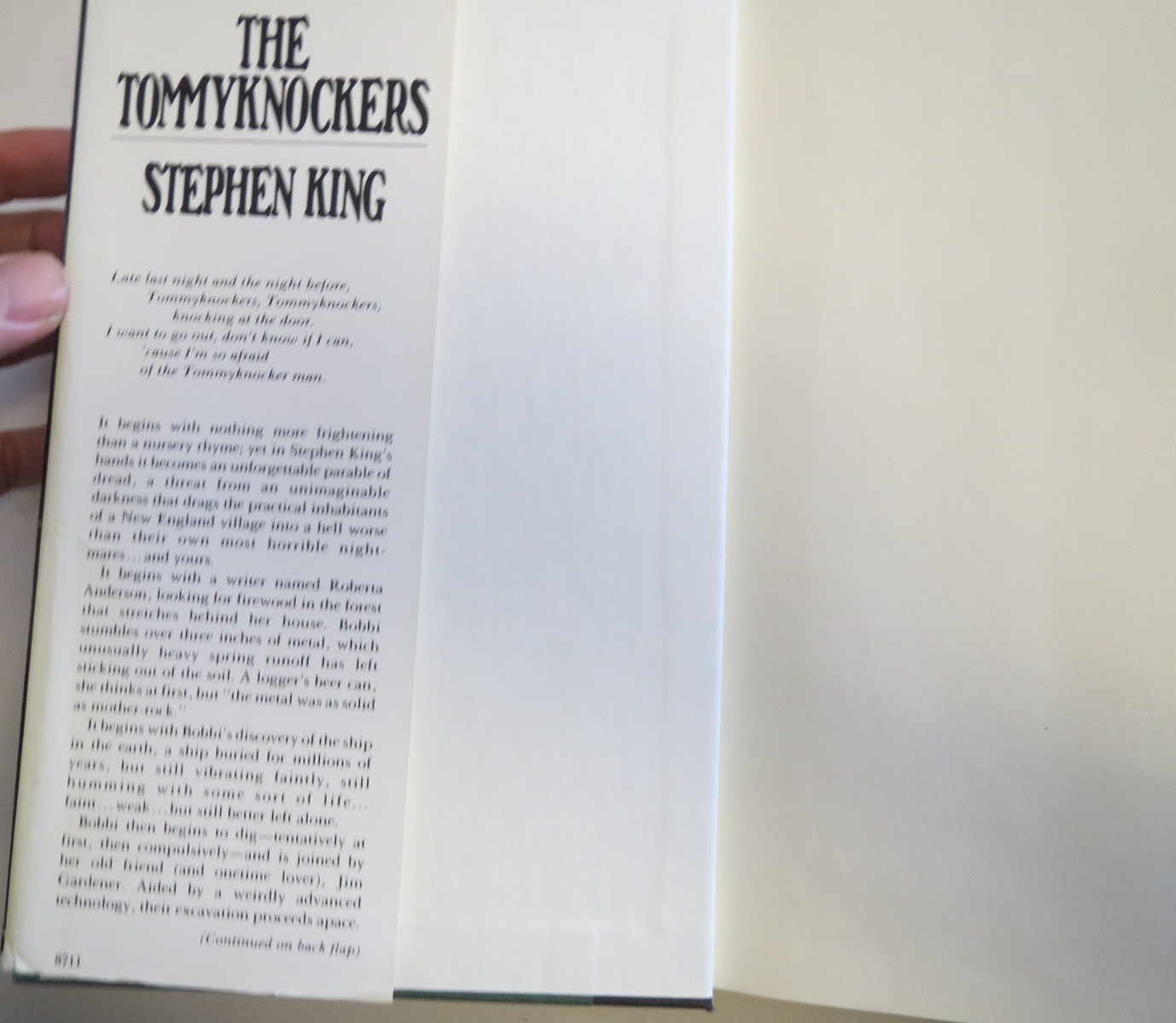 THE TOMMYKNOCKERS by Stephen King (1987) 1st Edition