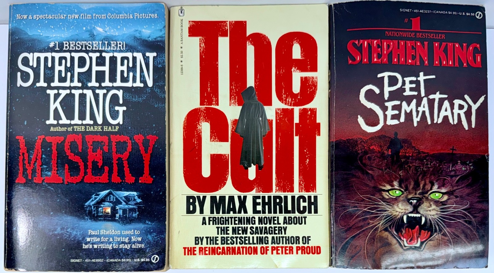Horror Book Lot of 9 Exorcist Jaws Cult Hannibal Misery Sirens Cujo Pet Sematary