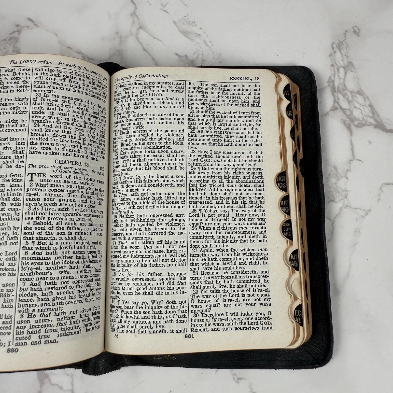 HOLY BIBLE King James Version Self Pronouncing Index 1940s National Bible Press