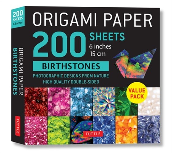 Origami Paper 200 Sheets Birthstones 6″ (15 CM): Photographic Designs from Natur