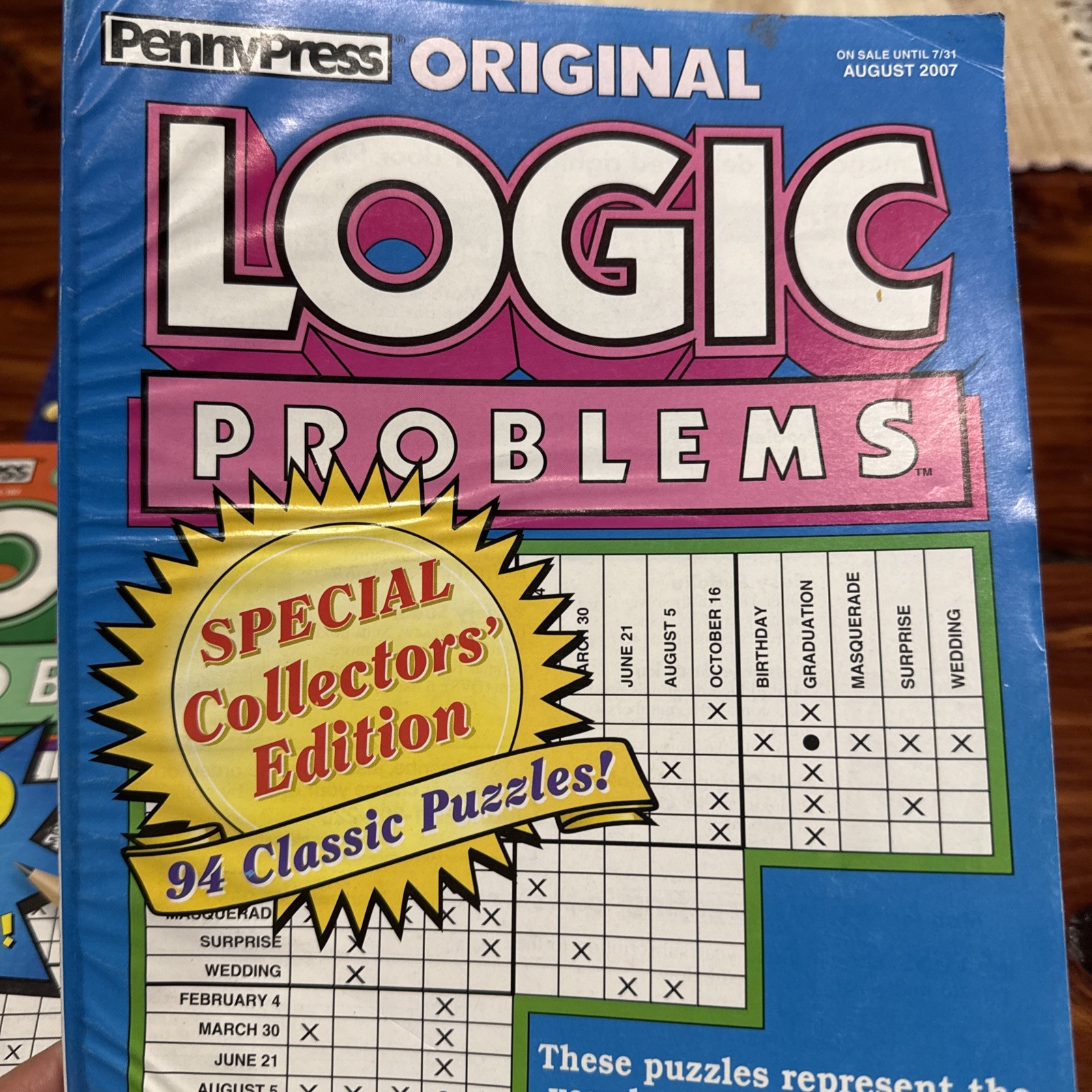 3-Dell Penny Press Original Logic Problems Grid Puzzles Collectors England Best
