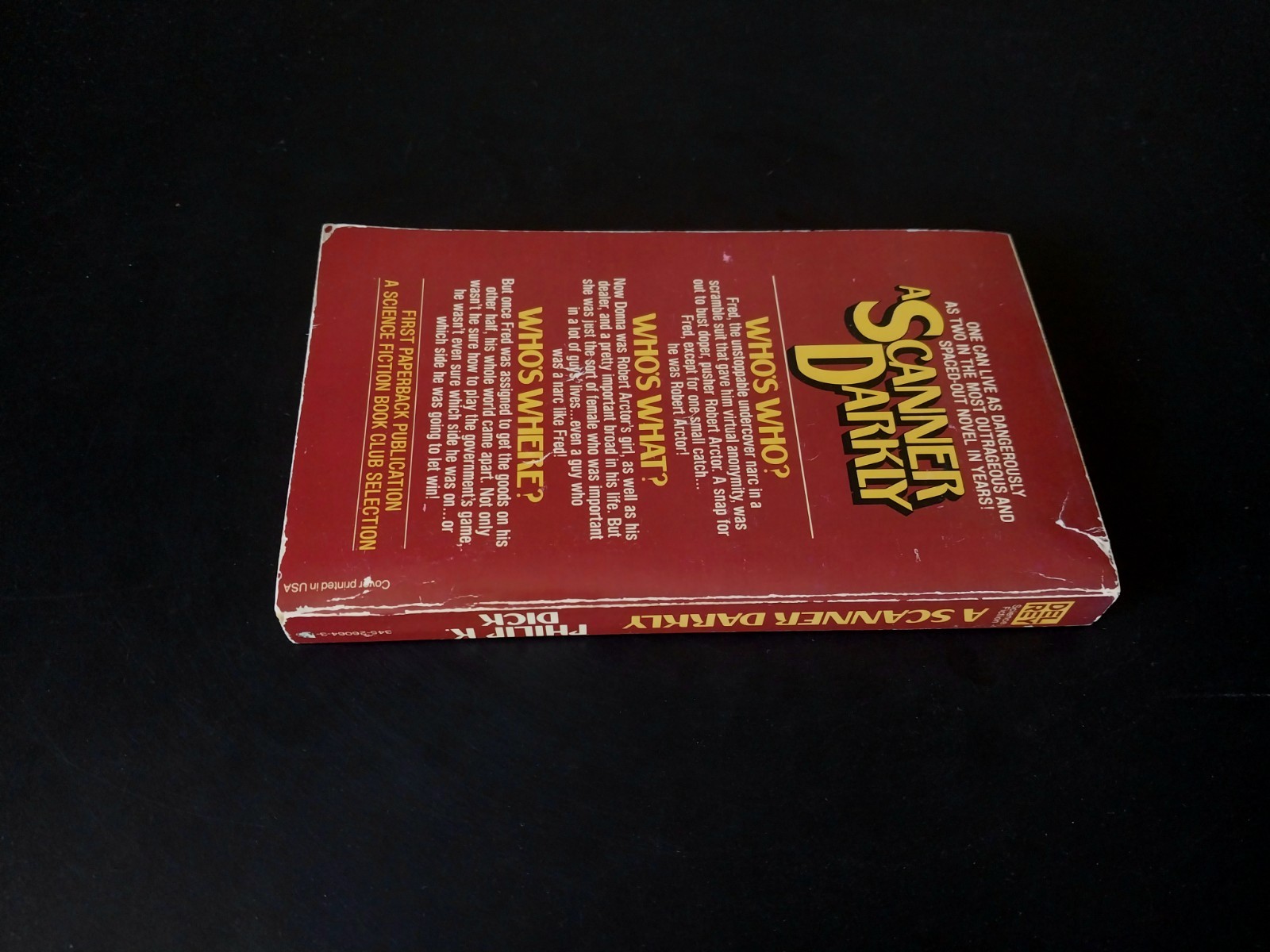 Philip K. Dick – A Scanner Darkly – Ballantine First Printing 1977