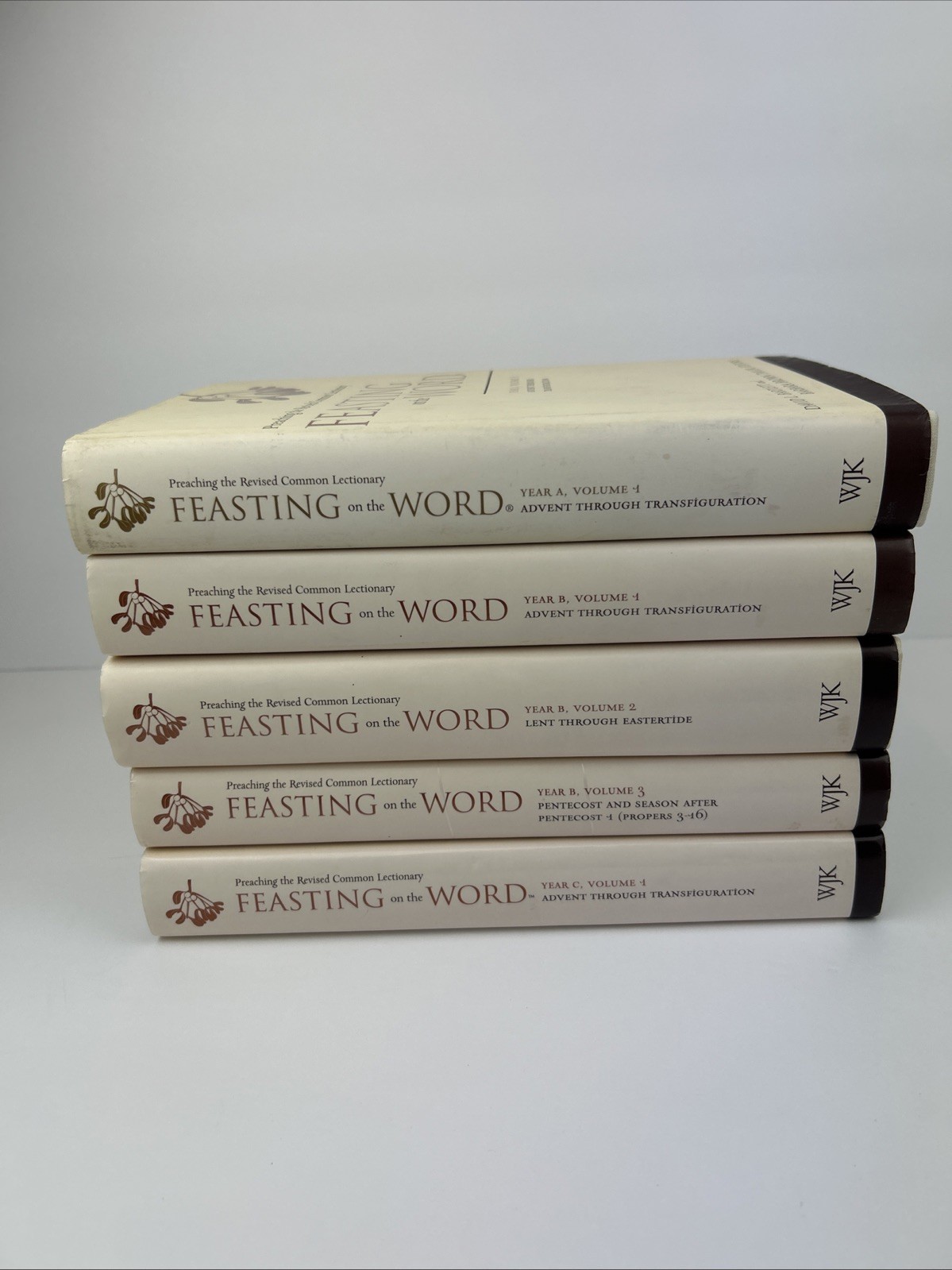 Lot of 5 Feasting on the Word Year Volumes 1-ABC 2-B 3-B By Bartlett & Taylor