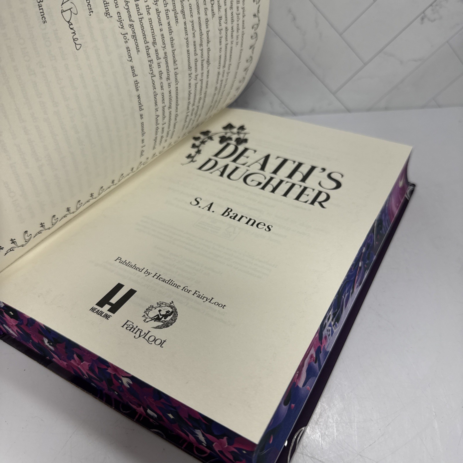 Fairyloot Special Edition Death’s Daughter by S.A. Barnes Sprayed Edges