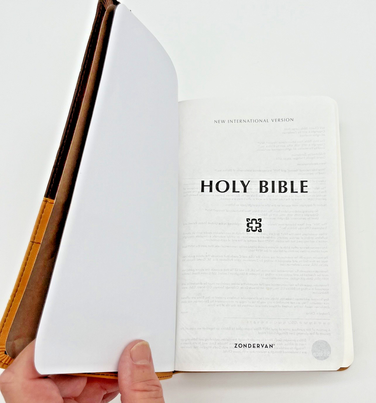 NIV Church Holy Bible Large Print By Zondervan 2011 Leather Soft Cover