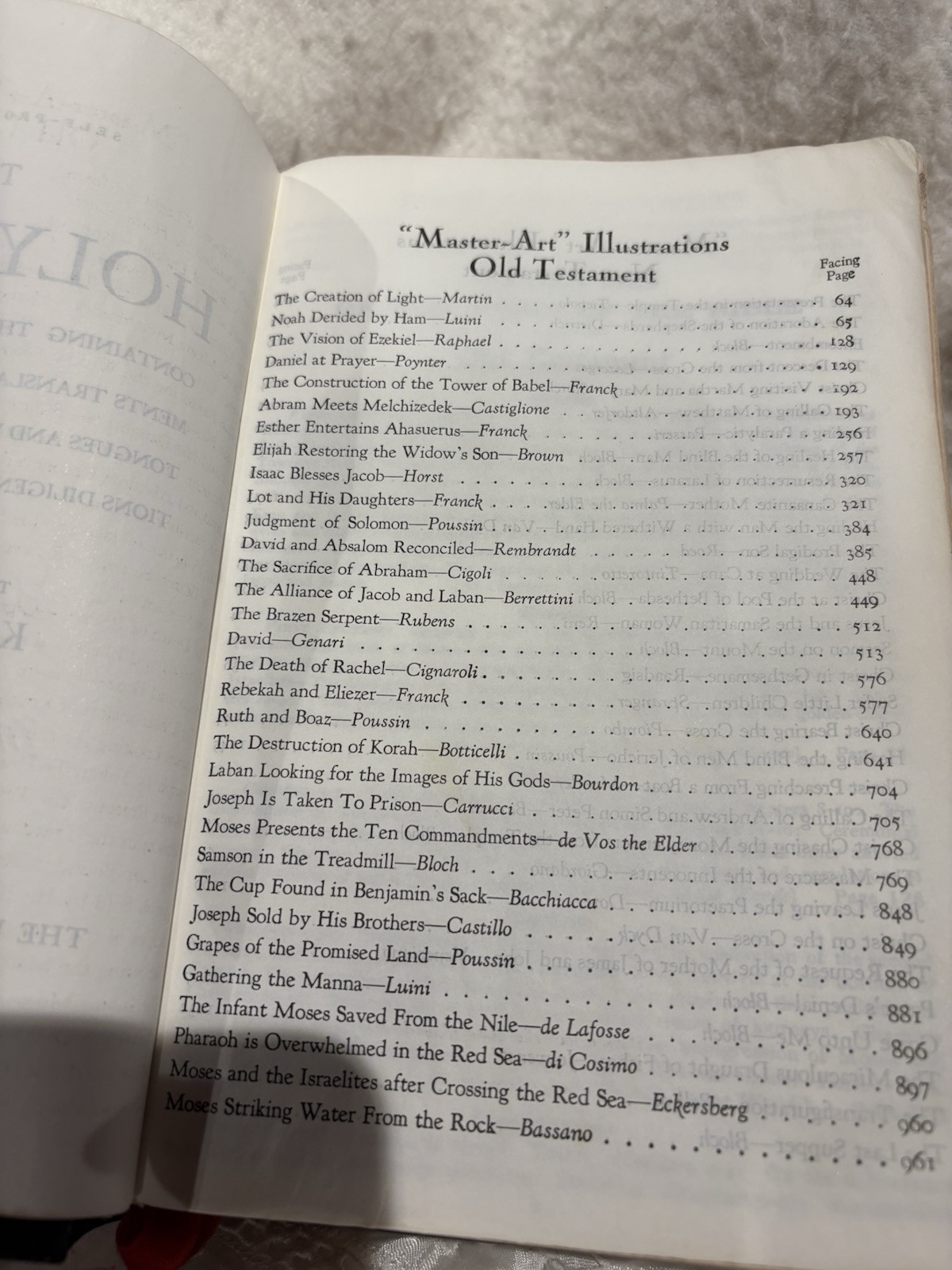 1963 Holy Bible KJV Self-Pronouncing Edition, Red Letter National Bible Press LN