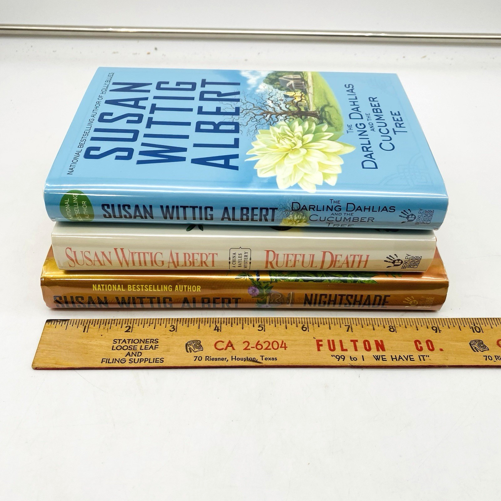 3 SIGNED China Bayles, Darling Dahlias Novels 1st/1st Susan Wittig Albert HCDJ