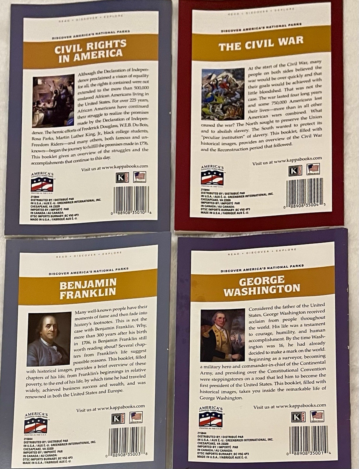 Set of 4 Read Discover & Explore Booklets 24 Pages Each National Parks Press