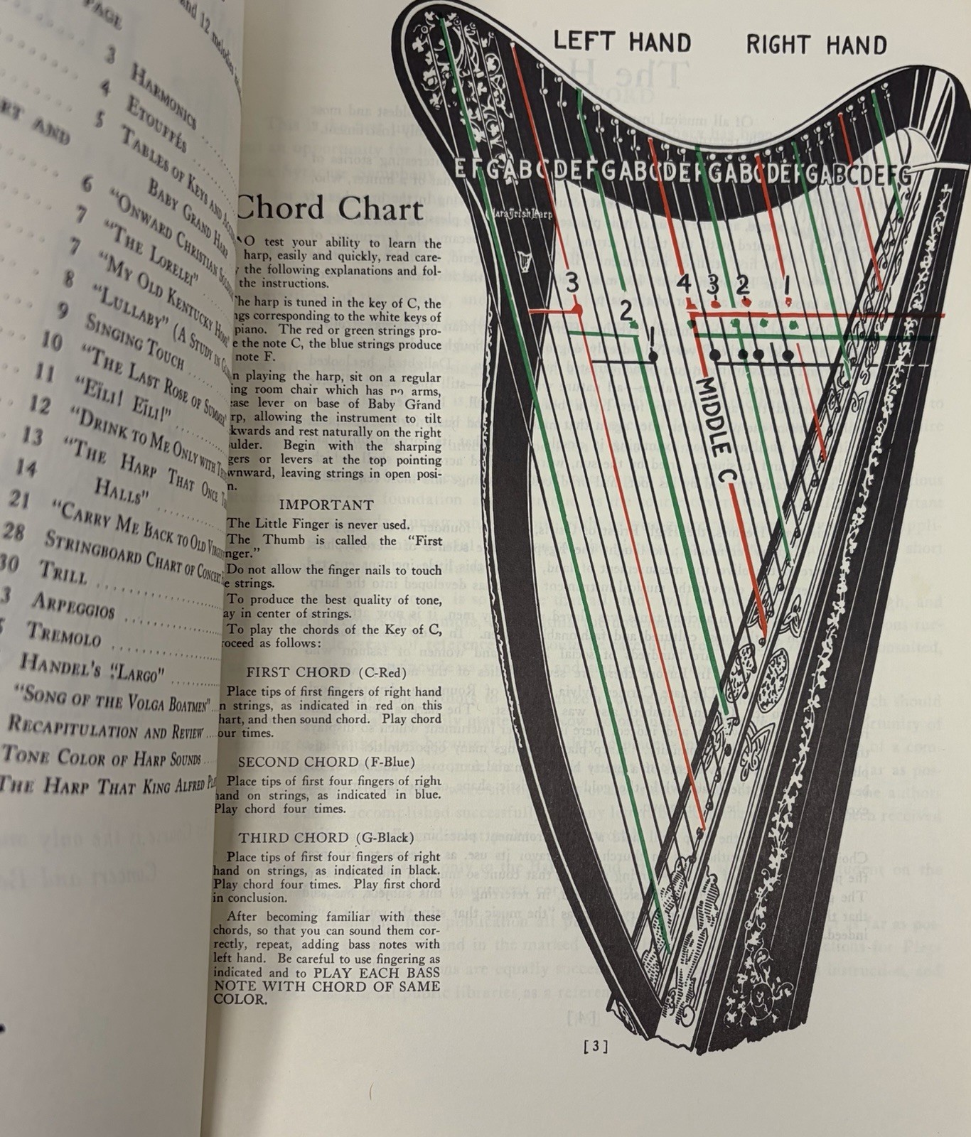 How To Play The Harp by Melville Clark Paperback Book Vintage
