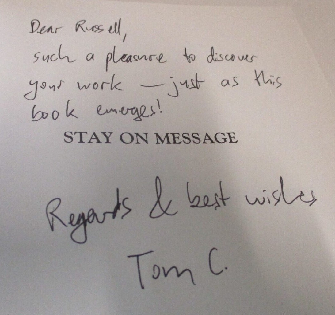 Stay on Message – by Tom Clark – Signed by Author – Speeches – 146 Pages – 2012