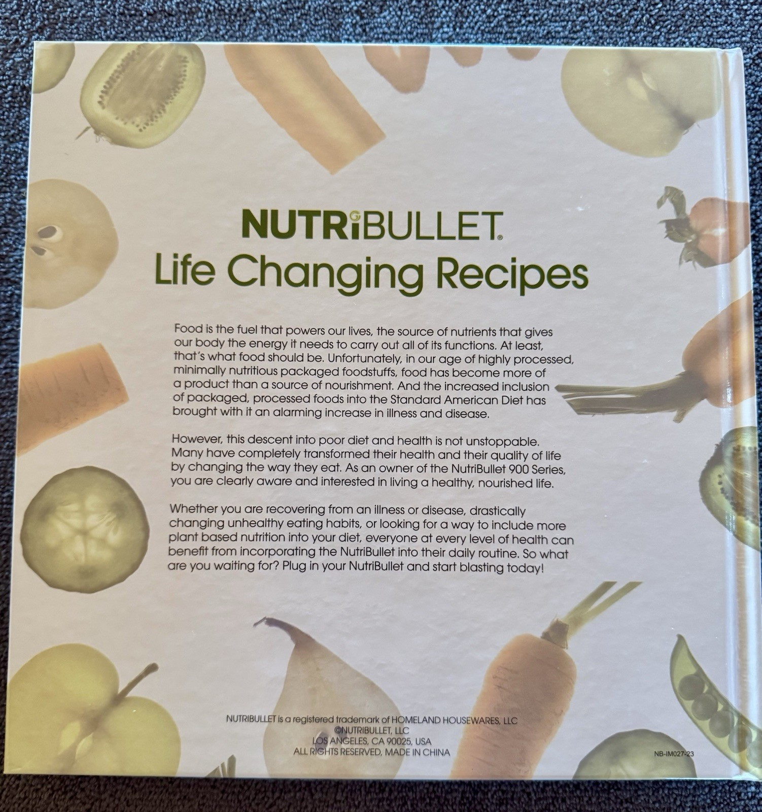 NUTRIBULLET LIFE CHANGING RECIPES HARDBACK COOKBOOK 152 PAGES GREAT RECIPES!