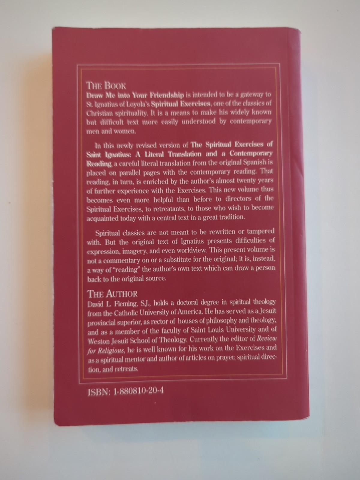 Draw Me Into Your Friendship Spiritual Exercises David L Fleming 1996 SC Vtg