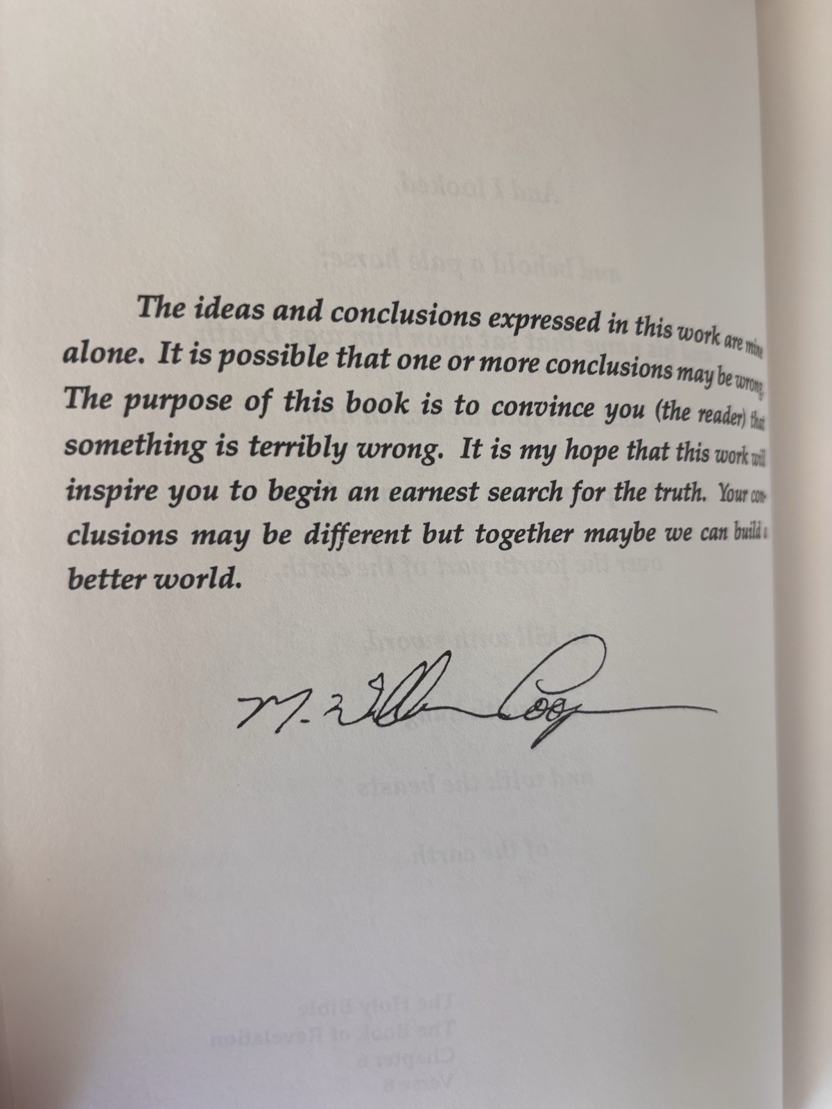 Behold a Pale Horse | Cooper | 1991 PB | Unrevised 500 Pg w/ Foldout | PROTOCOLS