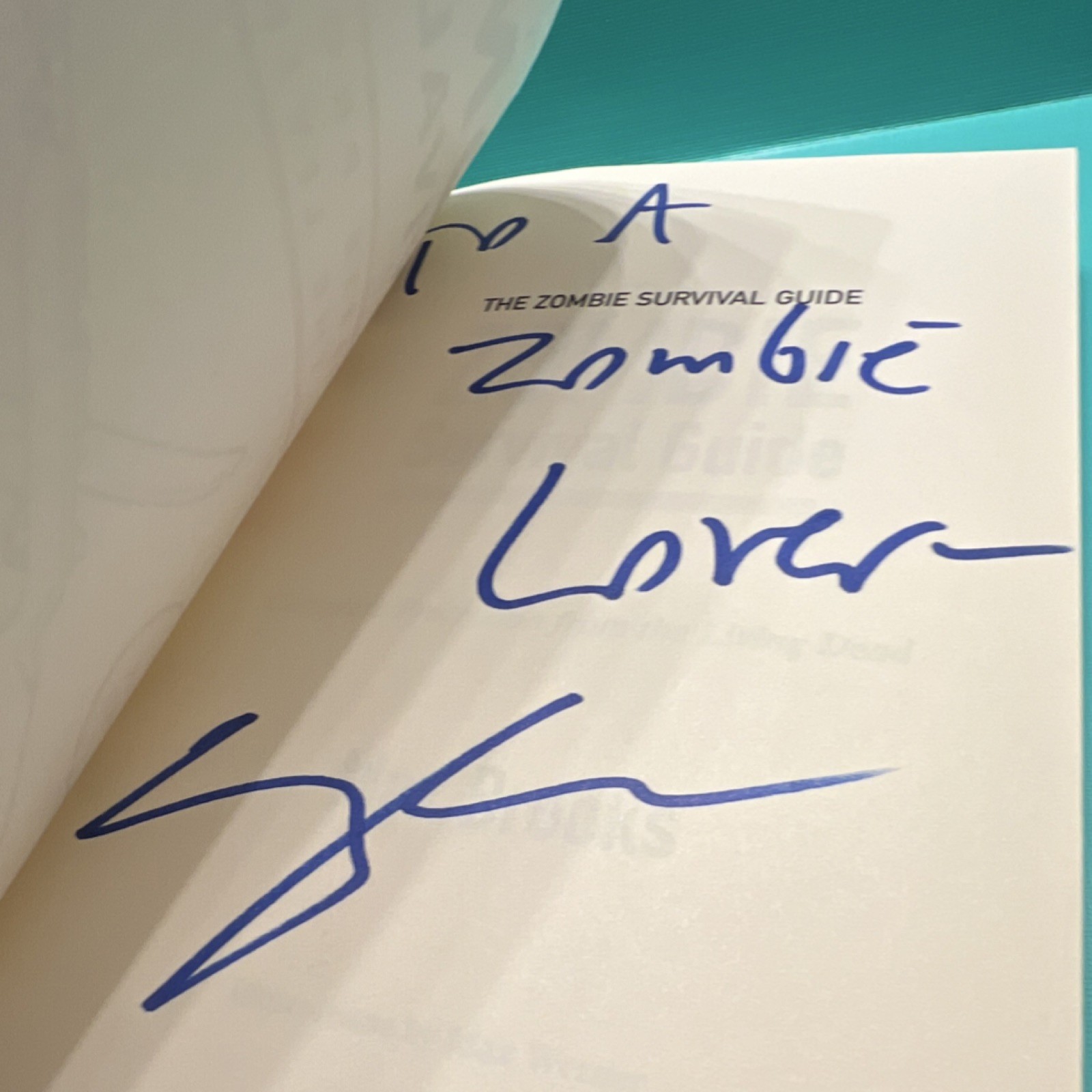 Max Brooks Signed World War Z & The Zombie Survival Guide Paperback Set