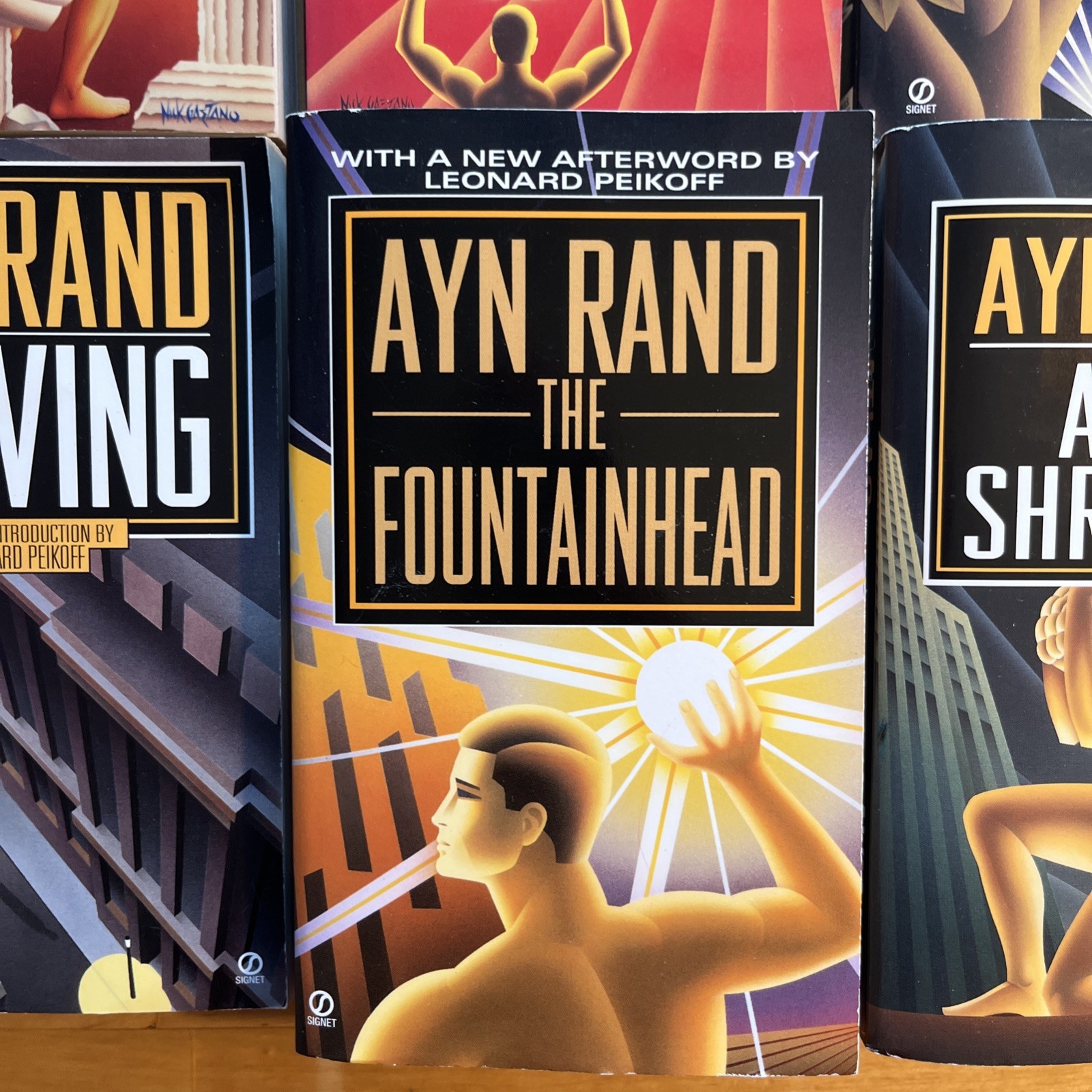 Ayn Rand Lot Of 6 Atlas Shrugged The FountainHead Philosophy Capitalism Signet