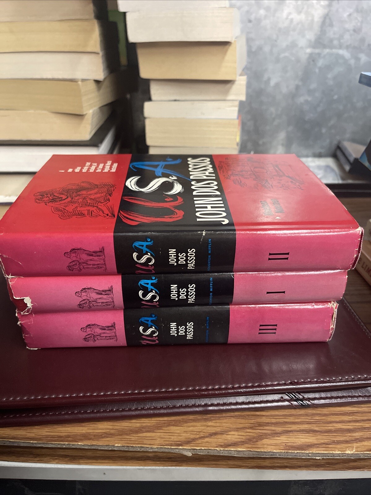 Trilogy USA; The 42nd Parallel; 1919; The Big Money by John Dos Passos 1960 HCDC