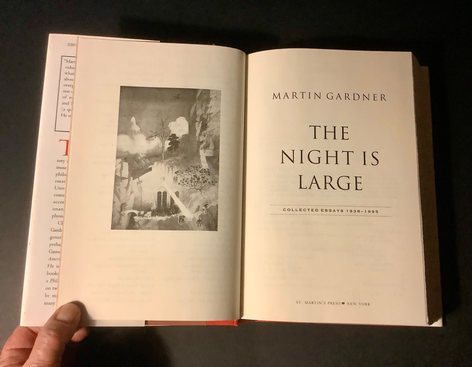 THE NIGHT IS LARGE: MARTIN GARDNER Collected Essays 1938-1995 1st Ed. 1996 HC/DJ
