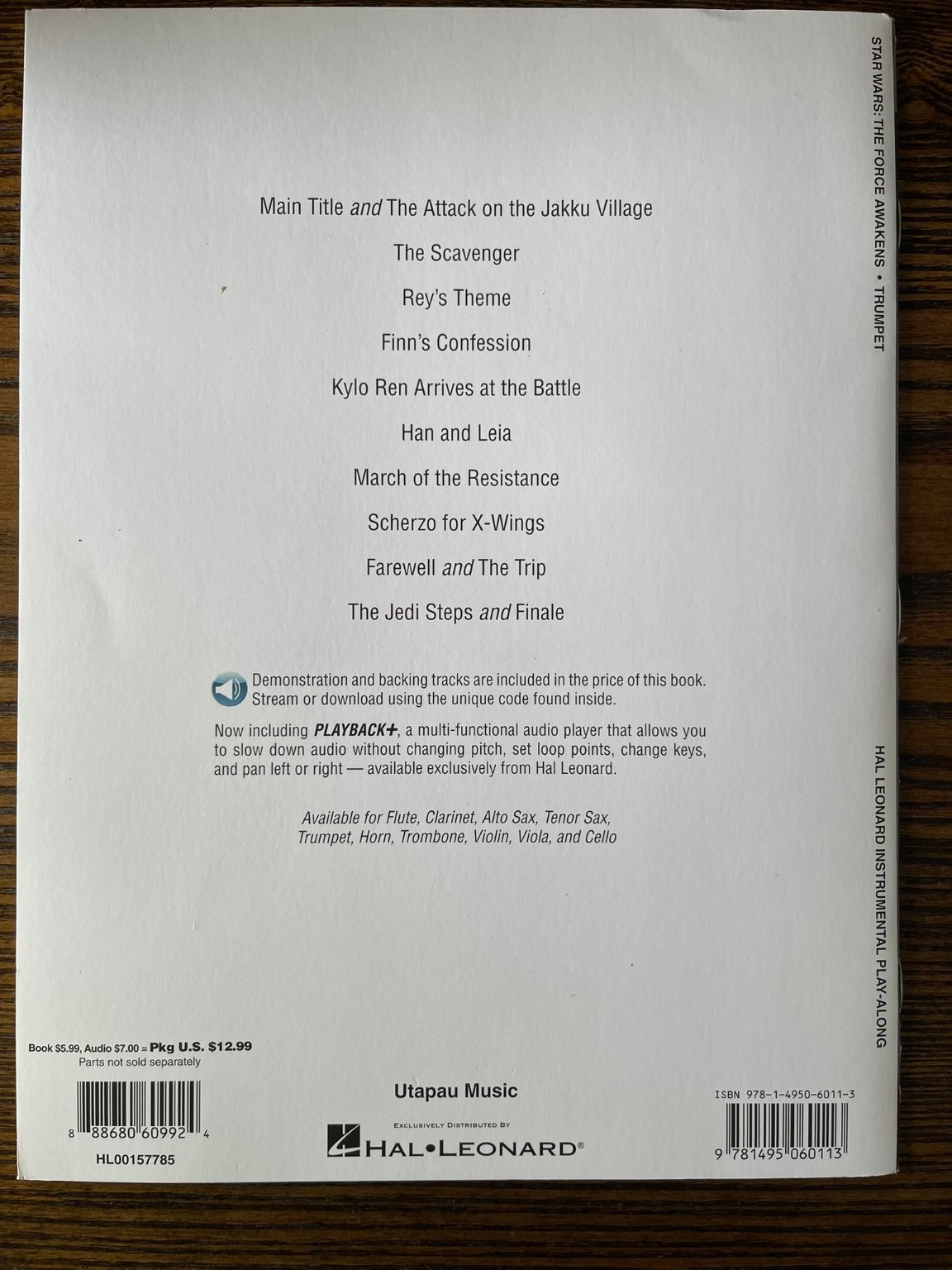 Star Wars The Force Awakens John Williams Trumpet Sheet Music Hal Leonard