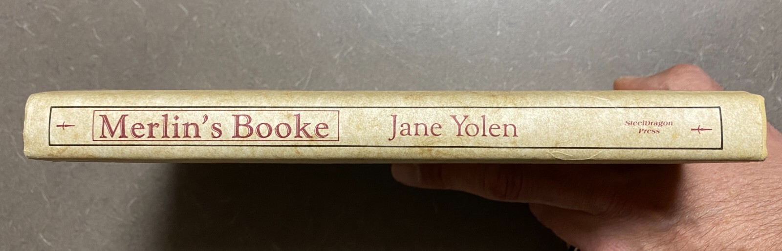 Merlin’s Booke by Jane Yolen, Signed, 1st HB, SteelDragon Press, 1986, GD