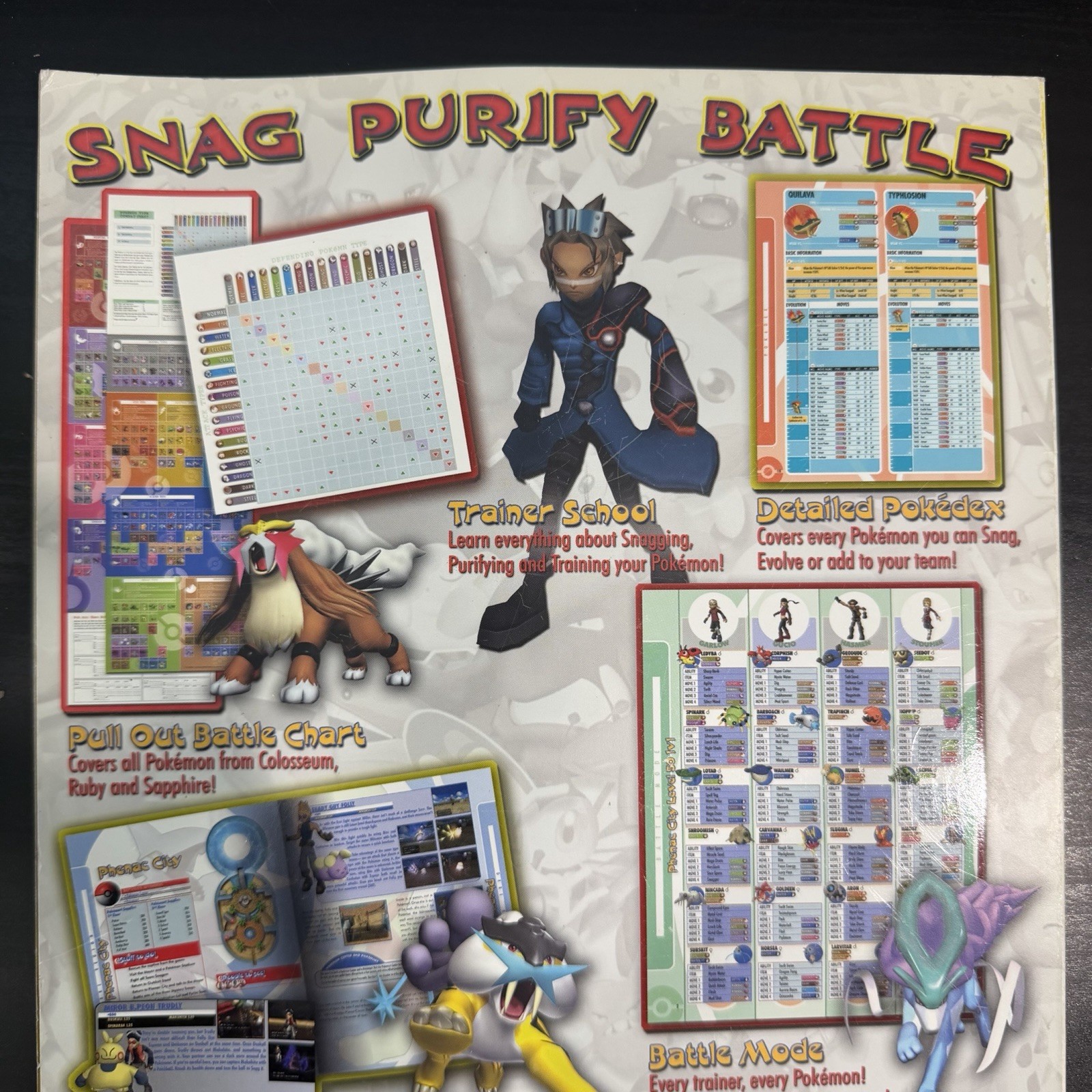 Nintendo GameCube Pokemon Colosseum Official Brady Games Strategy Guide W Poster