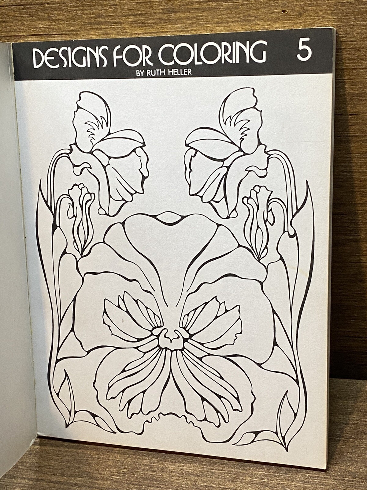 1978 Vintage Ruth Heller DESIGNS FOR COLORING 5 Book NEW Unused All Clean Pages