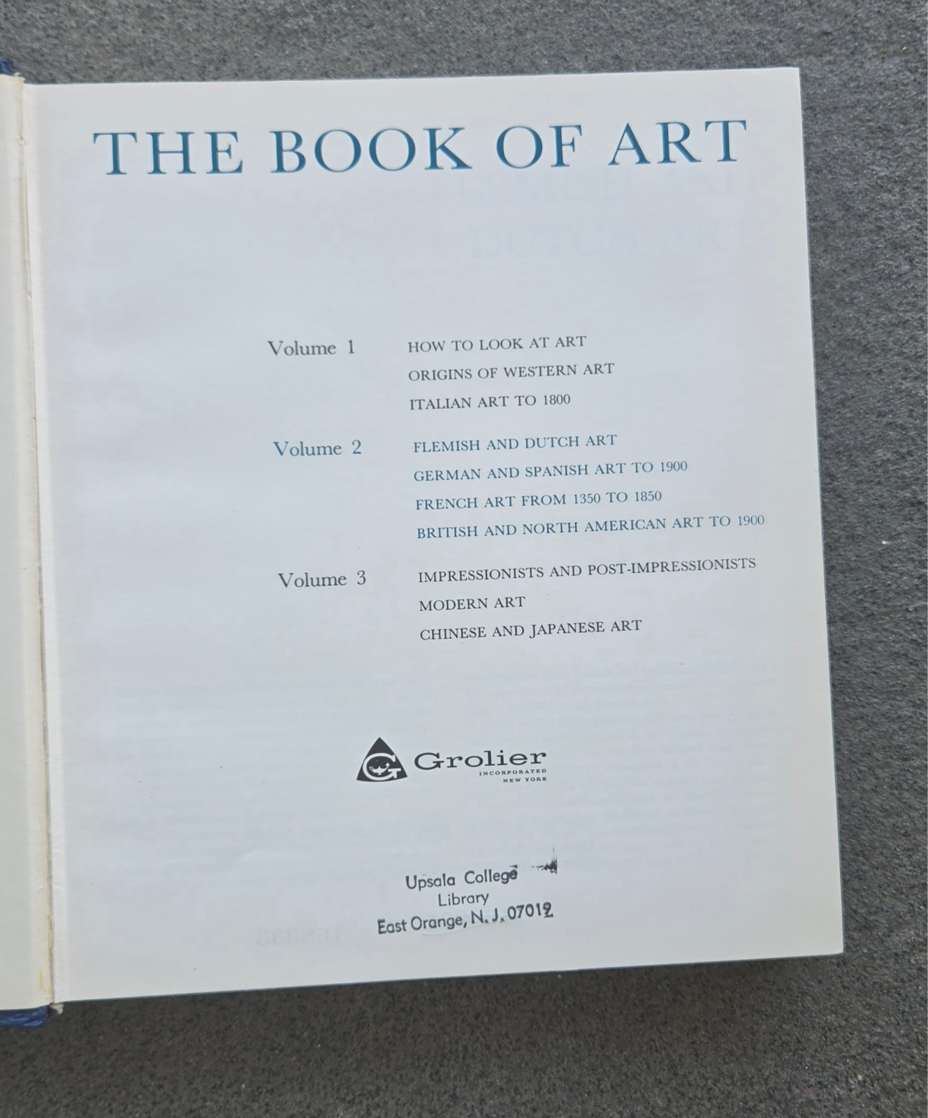 Vintage 1976, The Book of Art, Volume II, Grolier Ex-Library Coffee Table Book