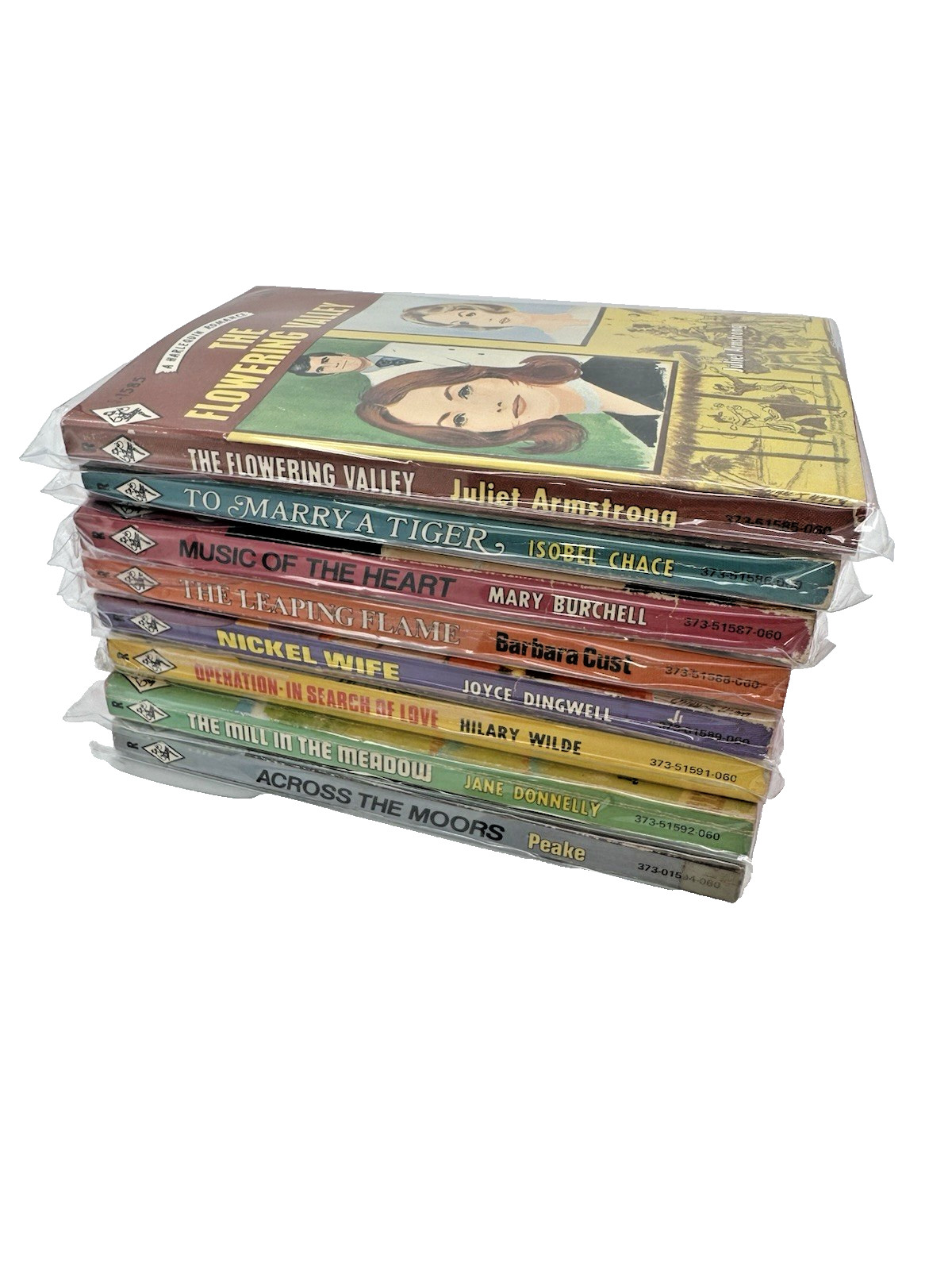8 x Lot 1970s Harlequin Romance Novels 1585 1586 1587 1588 1589 1591 1592 1594