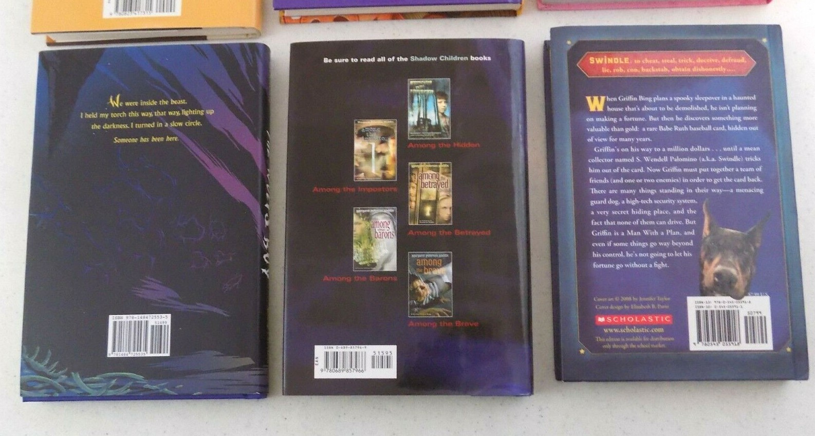 Lot Of 9 Misc. Children’s Books~Disney~Scholastic Press~The Wolf’s Boy~Swindle