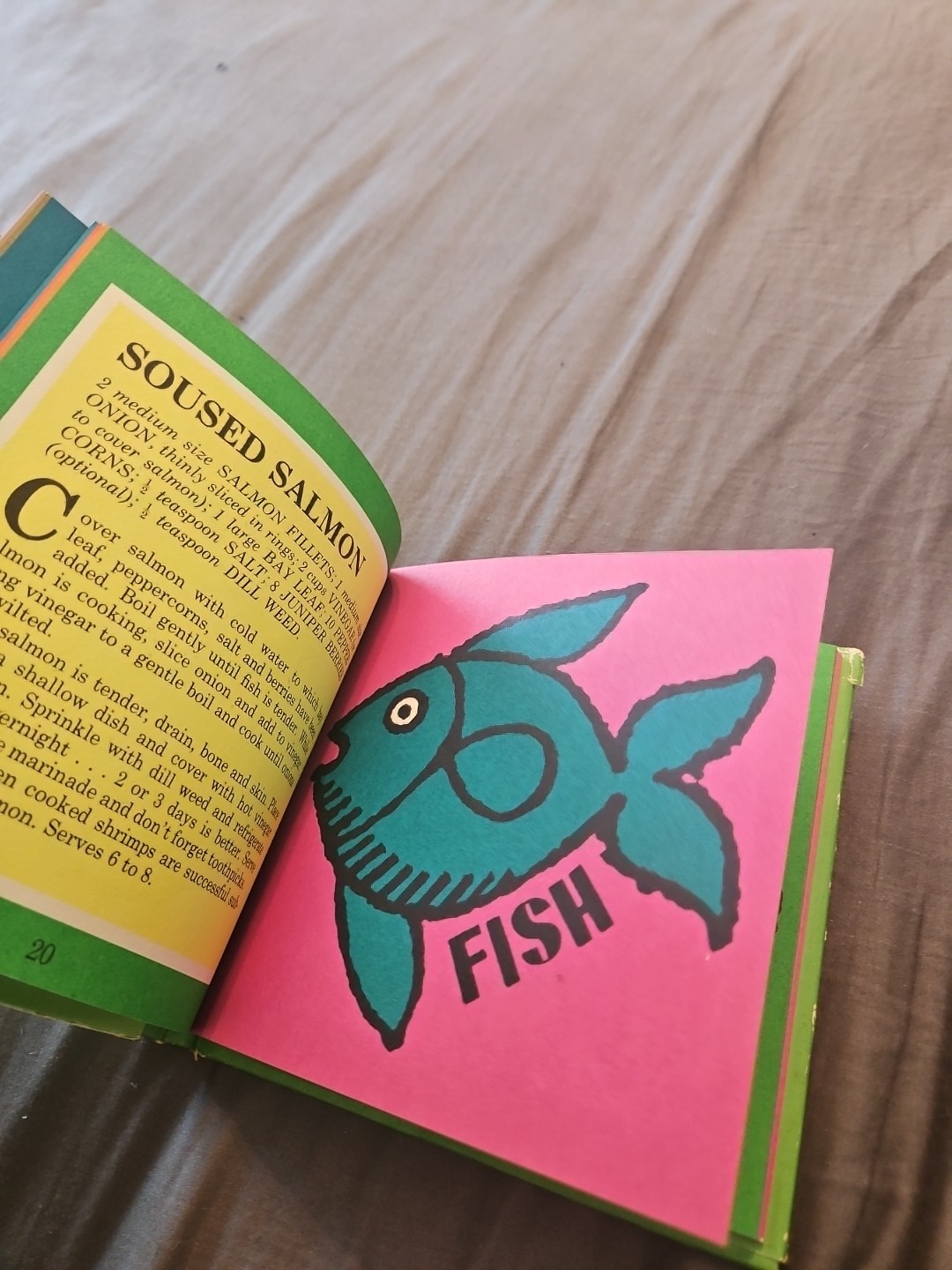 Signed HORS D’OEUVRE Cookbook Determined Prod. 1960s Psychedelic Color Illus