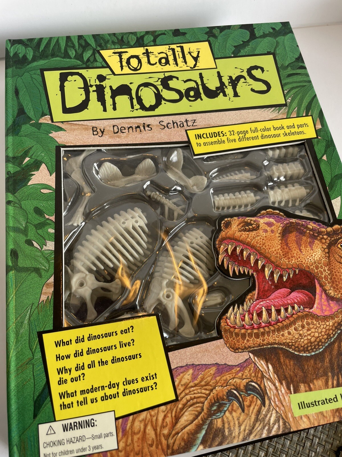 Dennis Schatz Totally Dinosaurs Book Bone Skeleton Model Assembly Paleontology