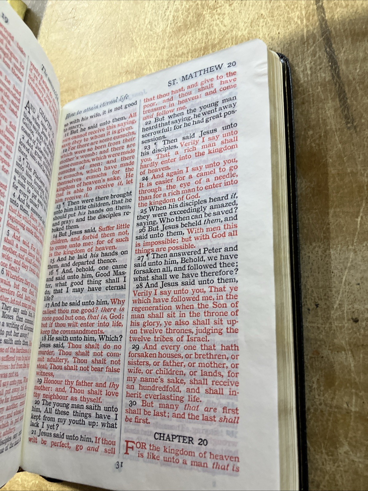 Cambridge Cameo New Testament Psalms Bible KJV Genuine Berkshire Leather 4 TXRL