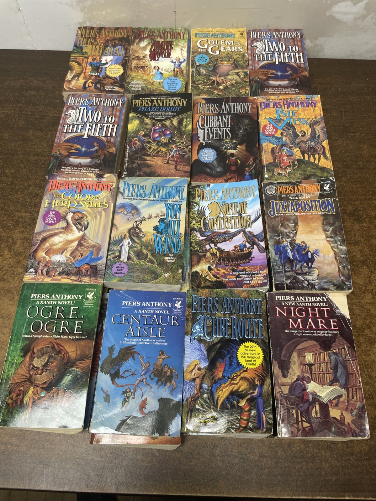Piers Anthony Fantasy Sci-Fi Book Lot 35 PB Xanth MAGIC Adventure Fiction