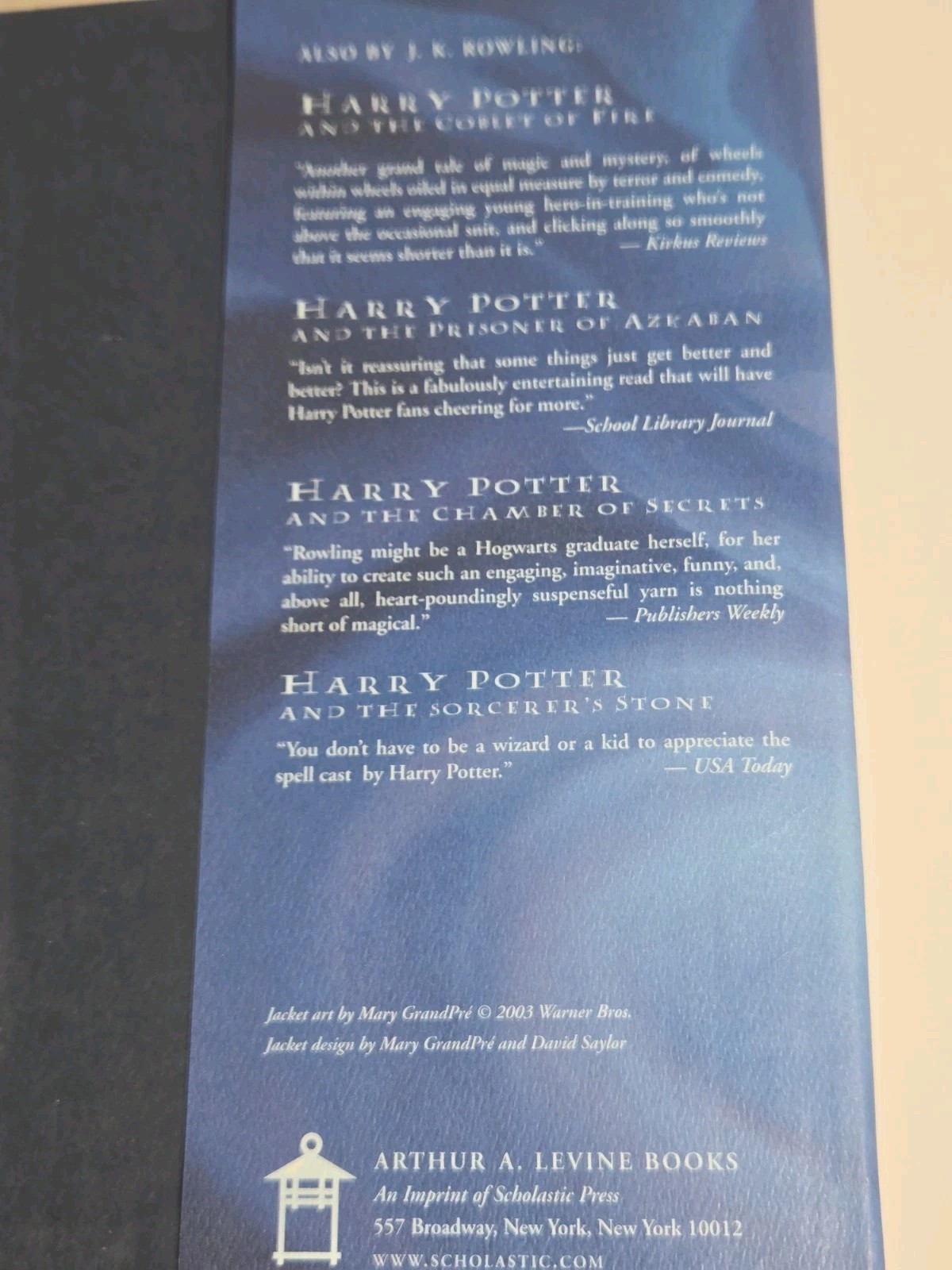 Harry Potter and the Order of the Phoenix J.K. Rowling Hardcover Book 2003