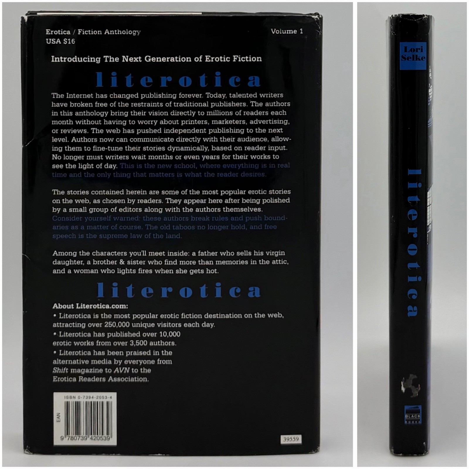 Literotica: The Very Best of literotica.com – edited by Lori Selke (BB, 2002)