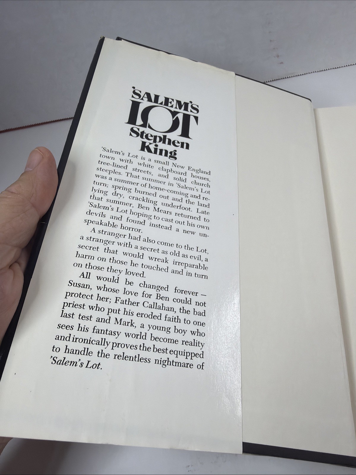 Stephen King- Salem’s Lot Hardcover Book 1975 Doubleday Dust Jacket It
