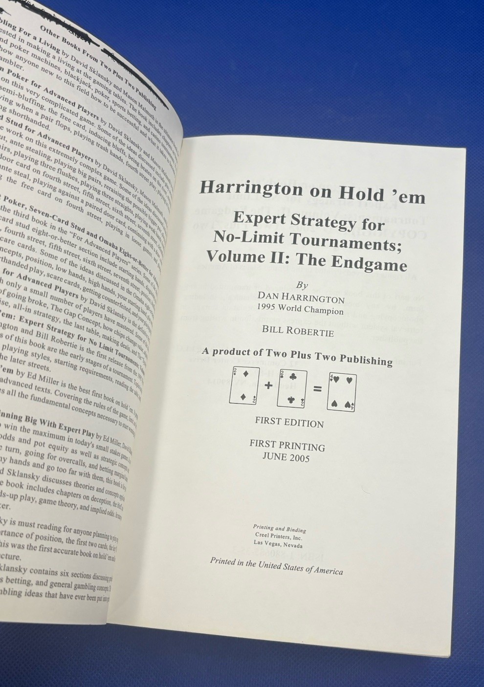 Harrington On Hold ‘Em Poker Volumes I & II, by Dan Harrington Paperback