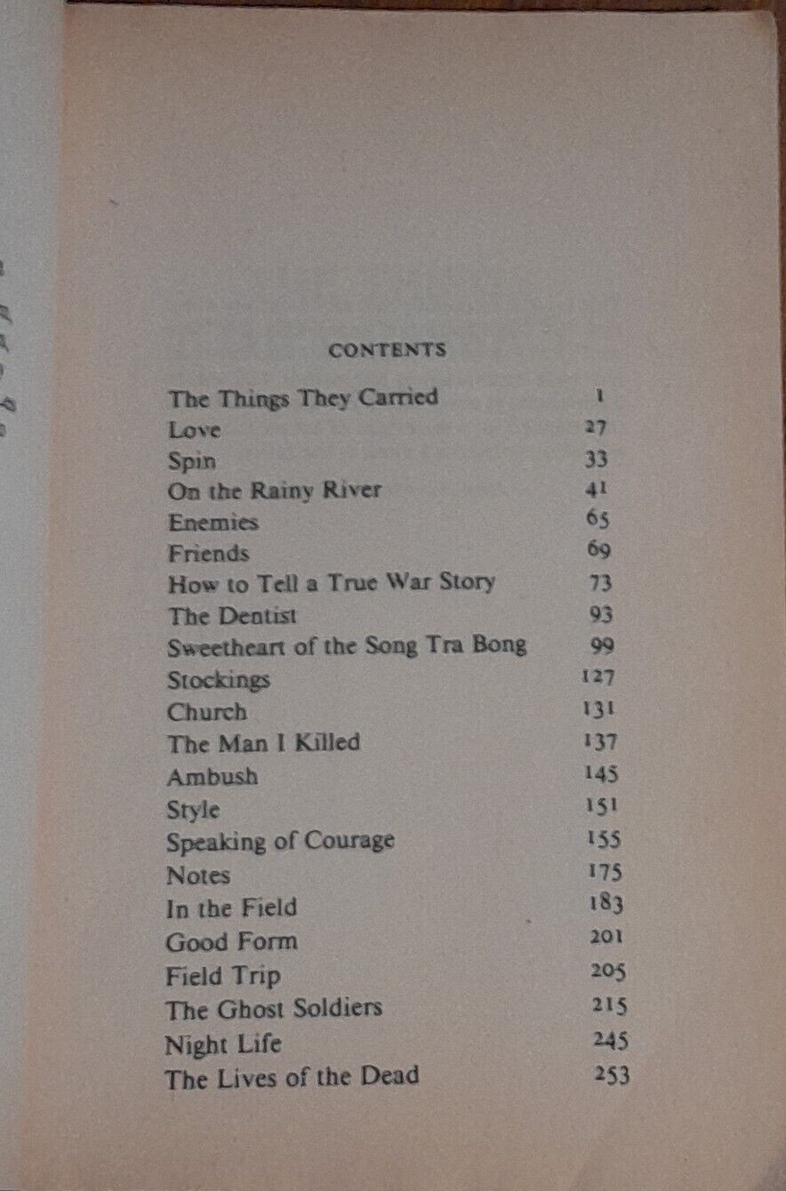 TIM O’BRIEN – The Things They Carried (Trade Paperback, 1991) – Penguin Books