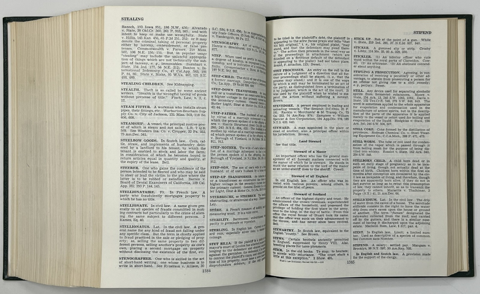 Black’s Law Dictionary: Revised 4th Ed./12th Print by Henry Black – 1975 HC West
