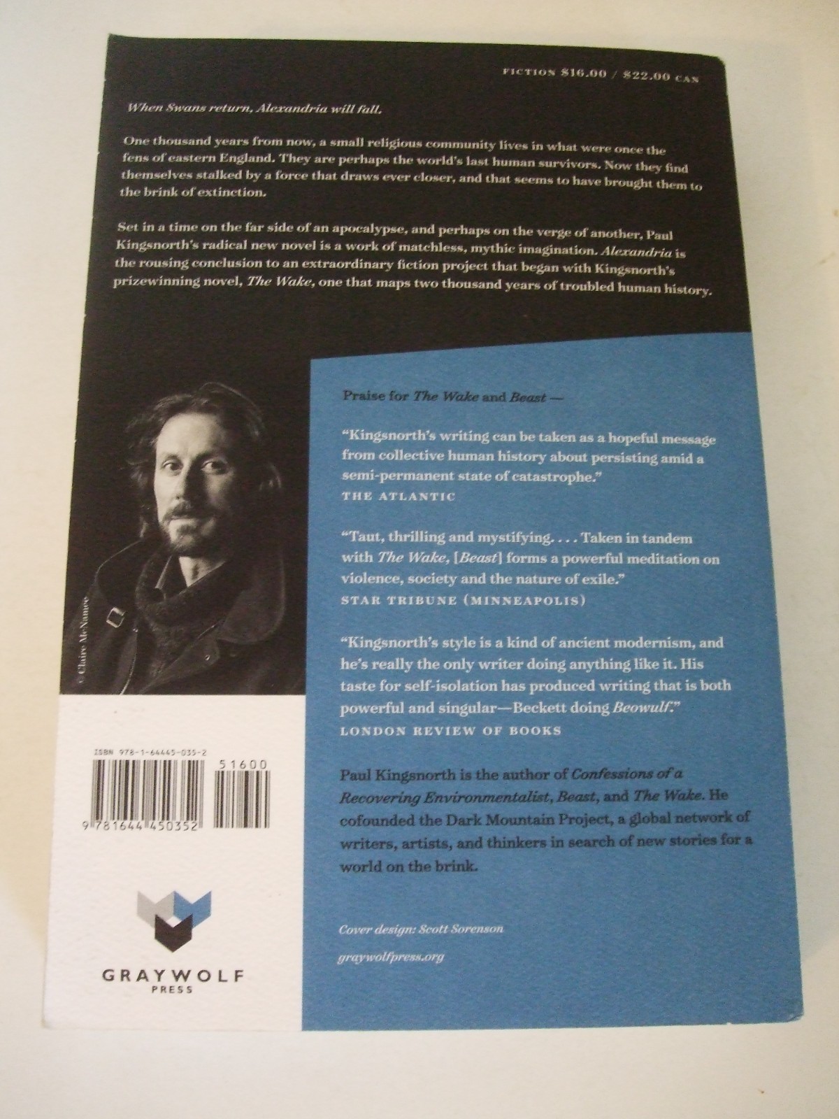 Alexandria. A Novel by Paul Kingsnorth. Graywolf Press, 2020